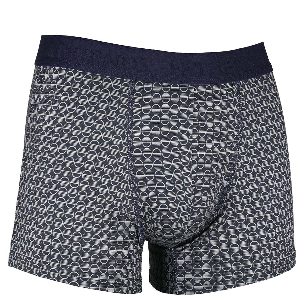 Boxershorts bambu Circles marinblå S