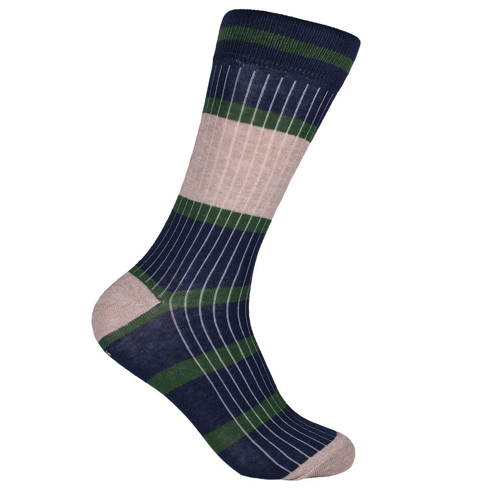 Bomullsstrumpa Malte marin 40/45