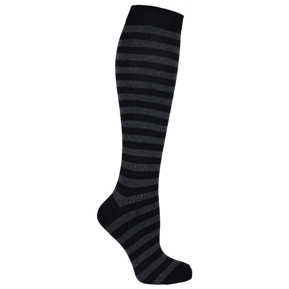 Stödstrumpa grå rand 36/40