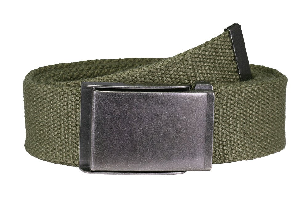 Canvasbälte, militärgrön