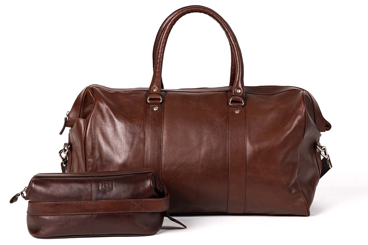 Weekendbag + Necessär Mörkbrun