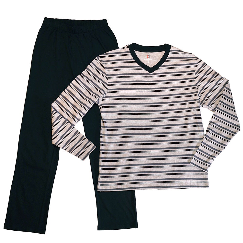 Pyjamas lång ärm Grå S