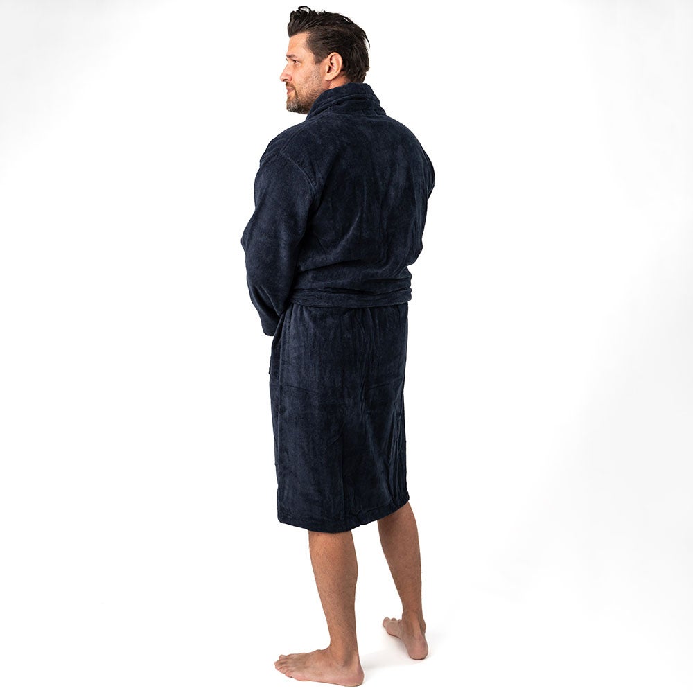 Morgonrock marinblå S/M