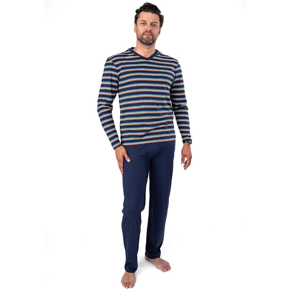 Pyjamas 913 lång ärm marinblå S