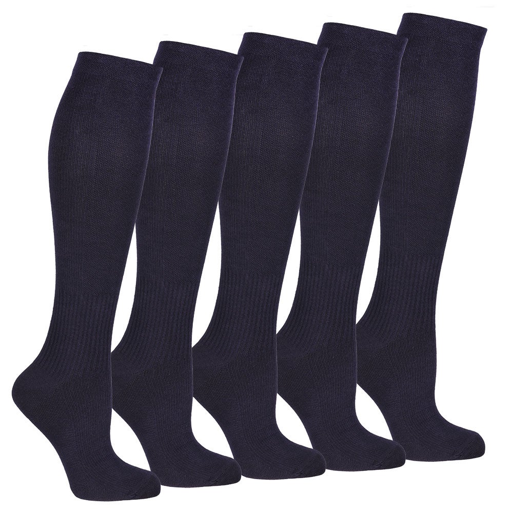 Stödstrumpor 5-pack, marinblå 36/40