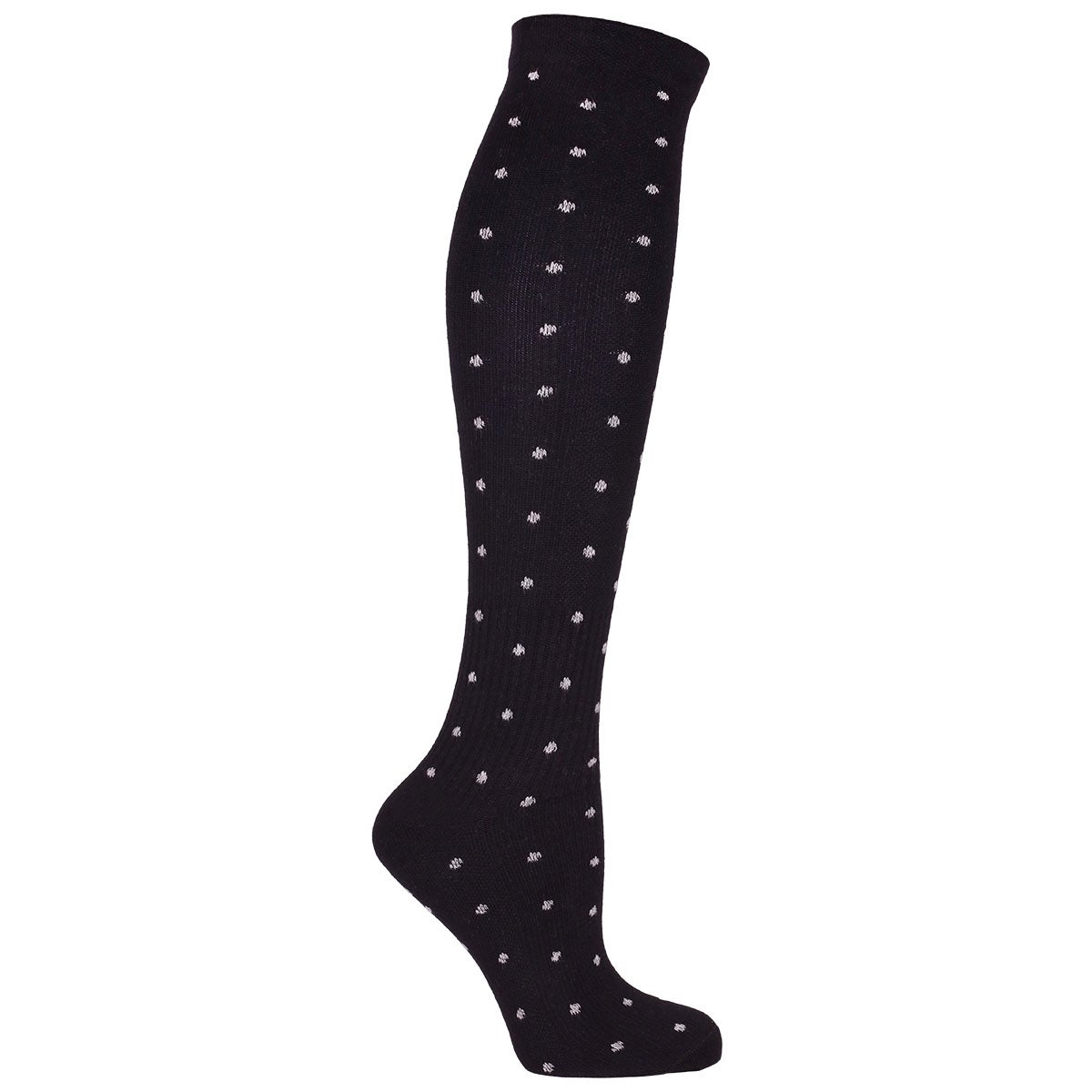 Stödstrumpa svart liten prick 36/40