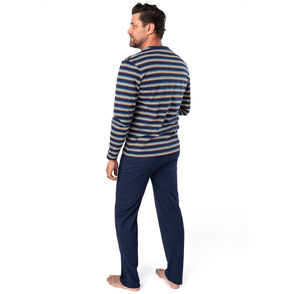 Pyjamas 913 lång ärm marinblå S