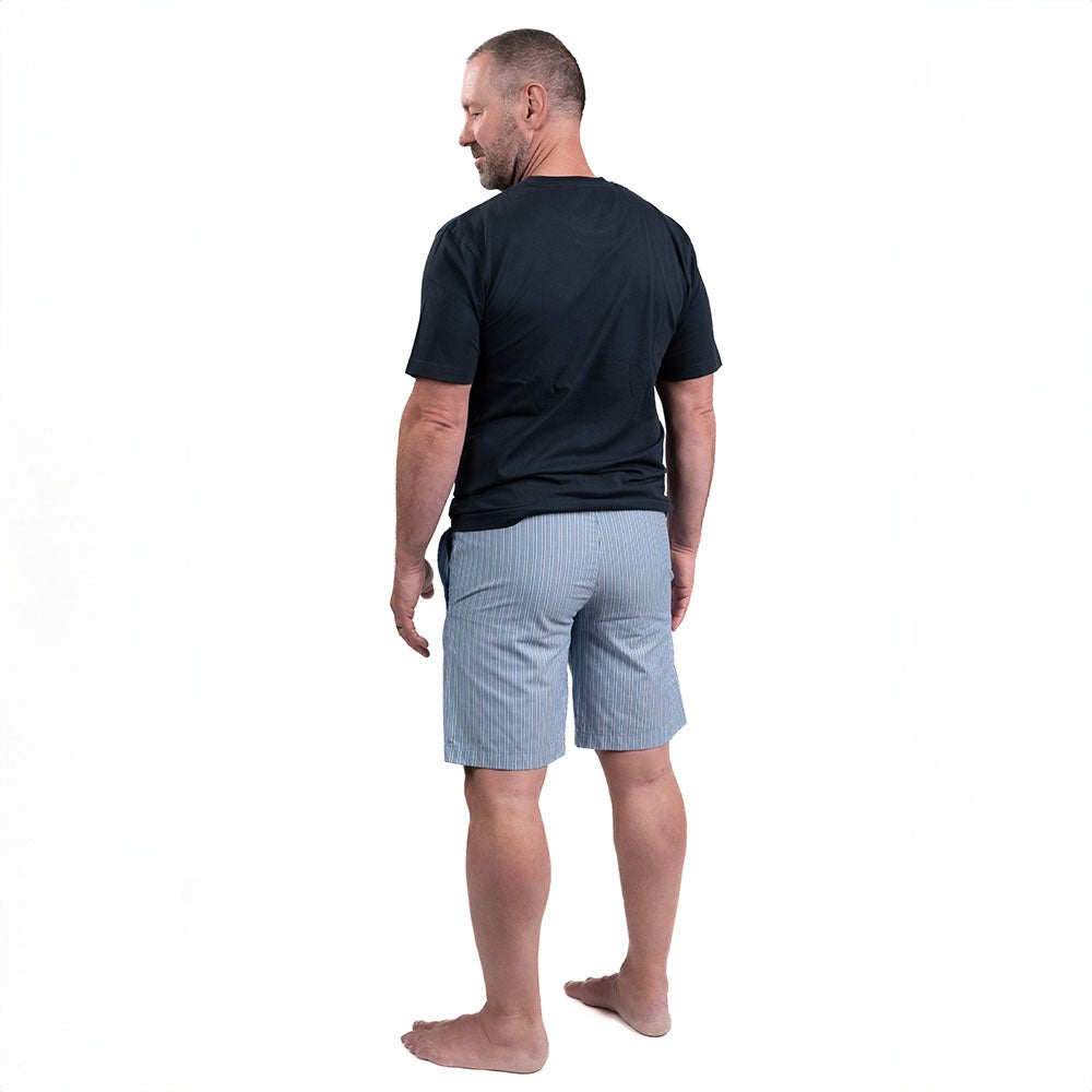 Pyjamas kort ärm rundhals blå S