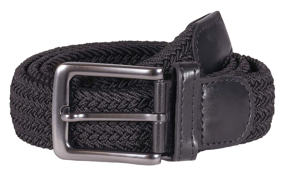 Bälte flätat svart 80