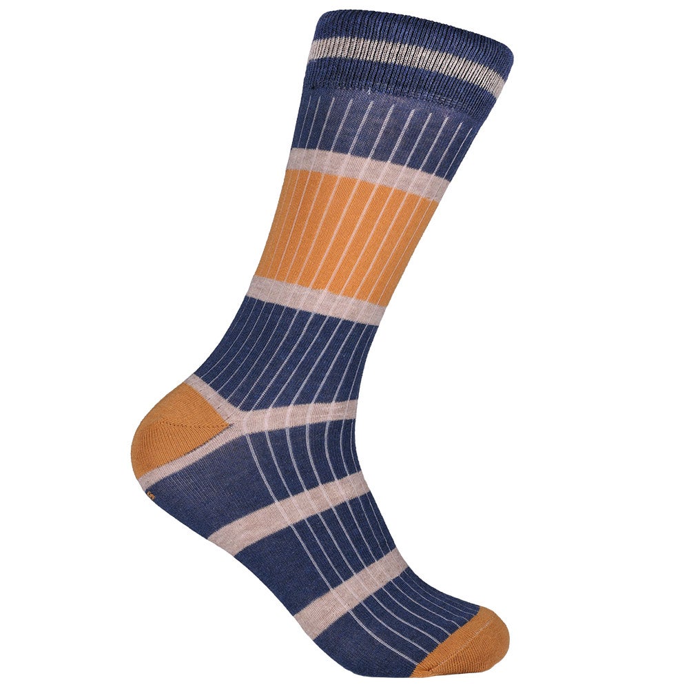 Bomullsstrumpa Malte jeansblå 40/45