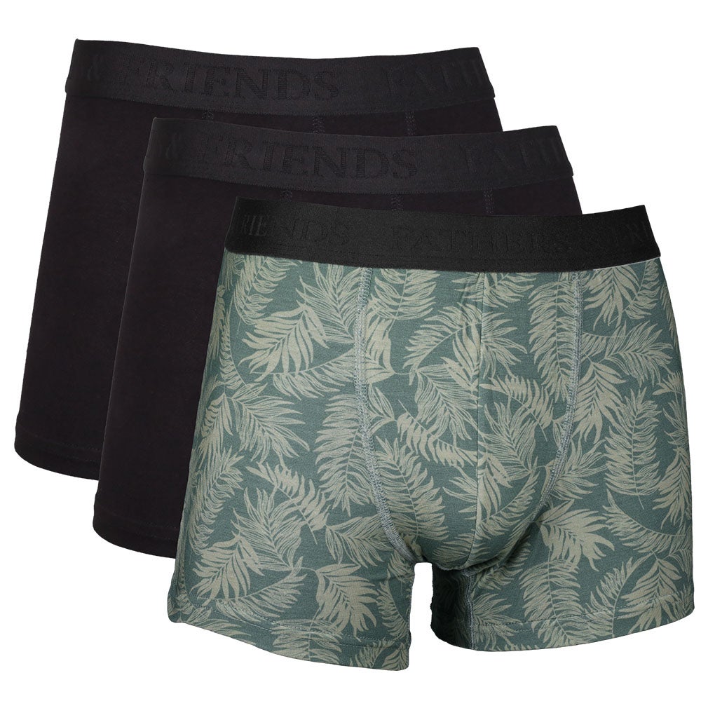 Boxershorts bambu Dante 3-pack svart/grön S