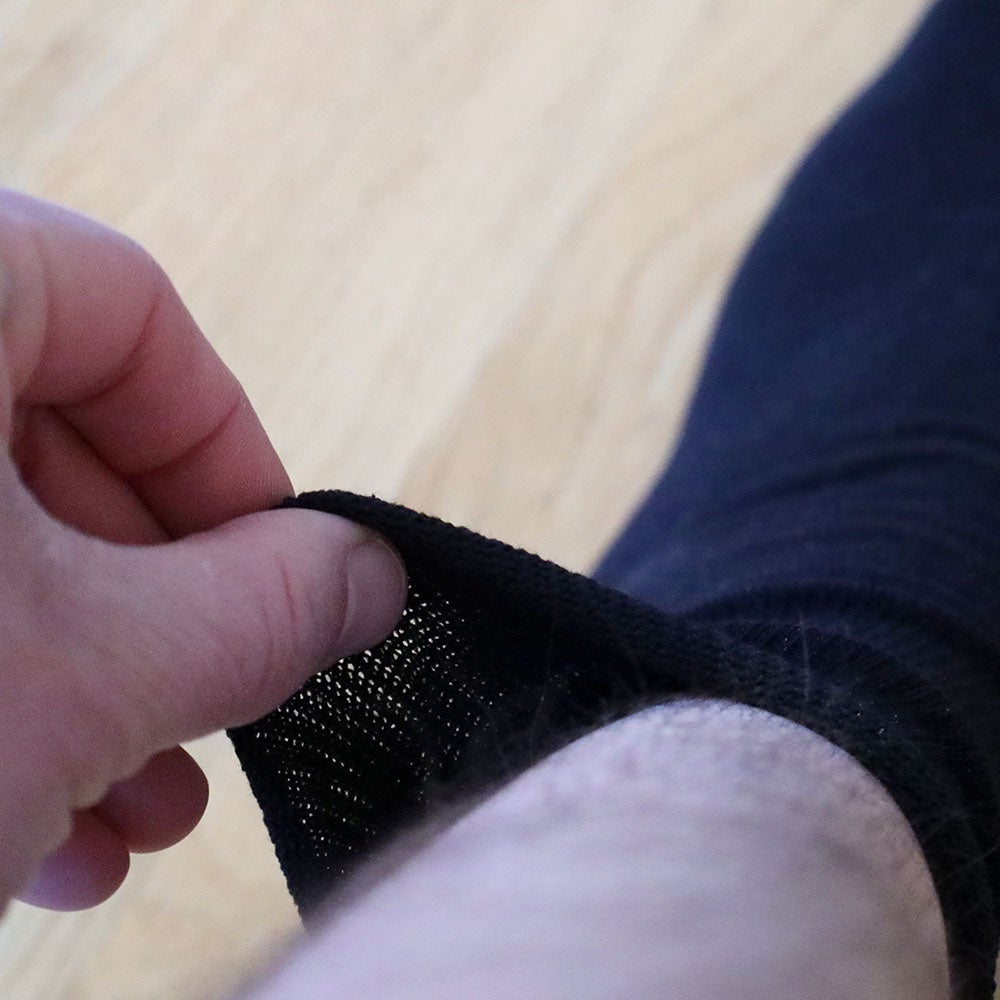 Bomullsstrumpa Anti-slip svart 36/40