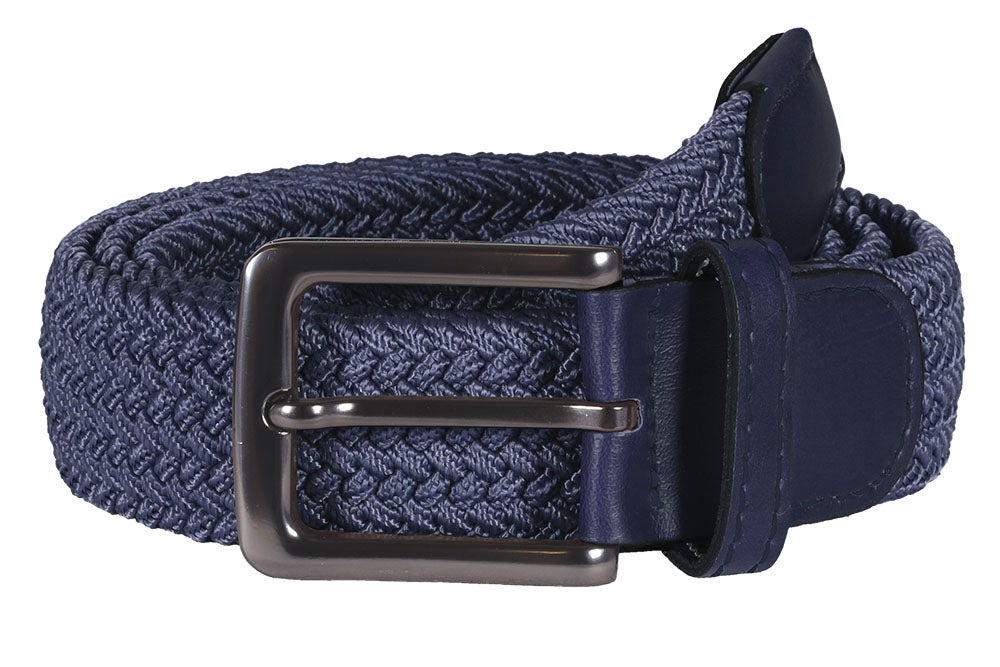 Flätat bälte, jeansblå 80
