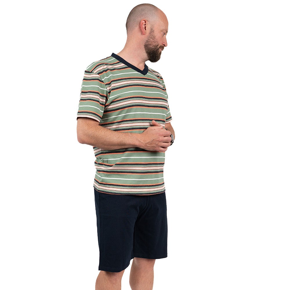 Pyjamas kort ärm grön S