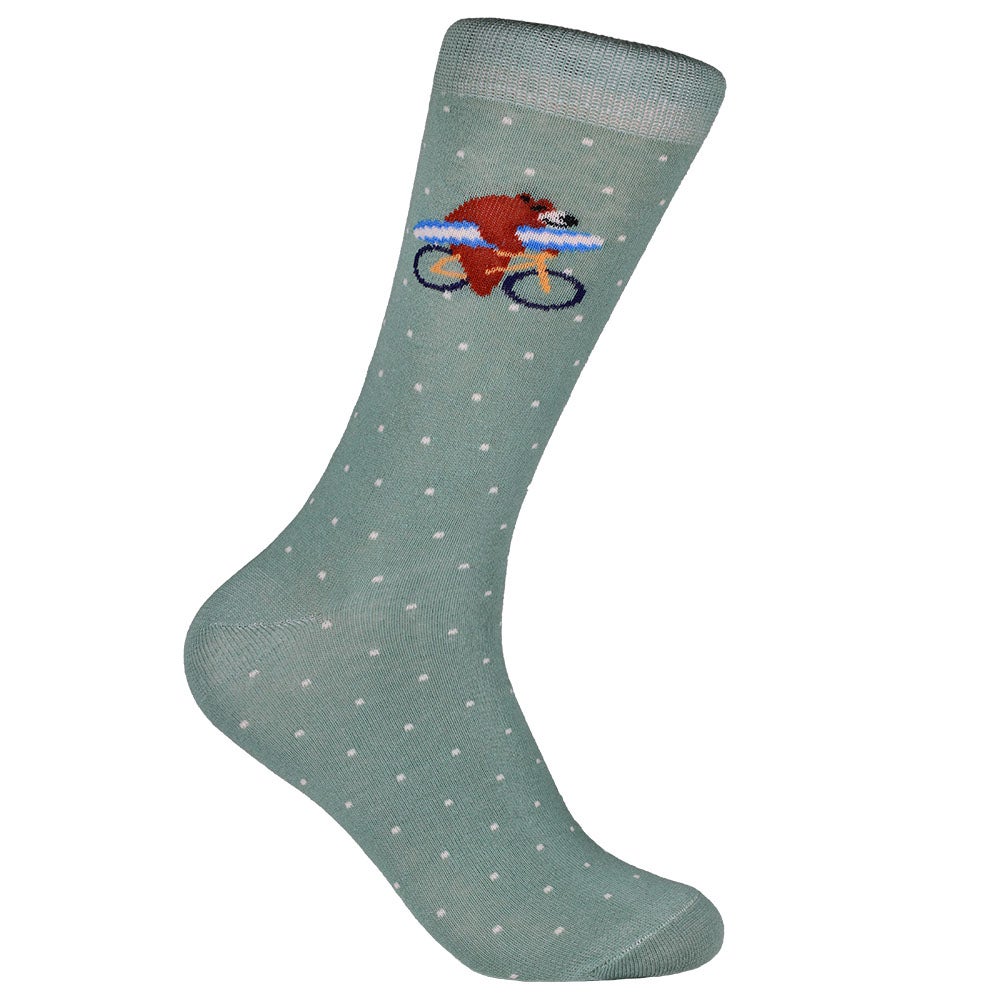 Bomullsstrumpa Nemo grön 40/45