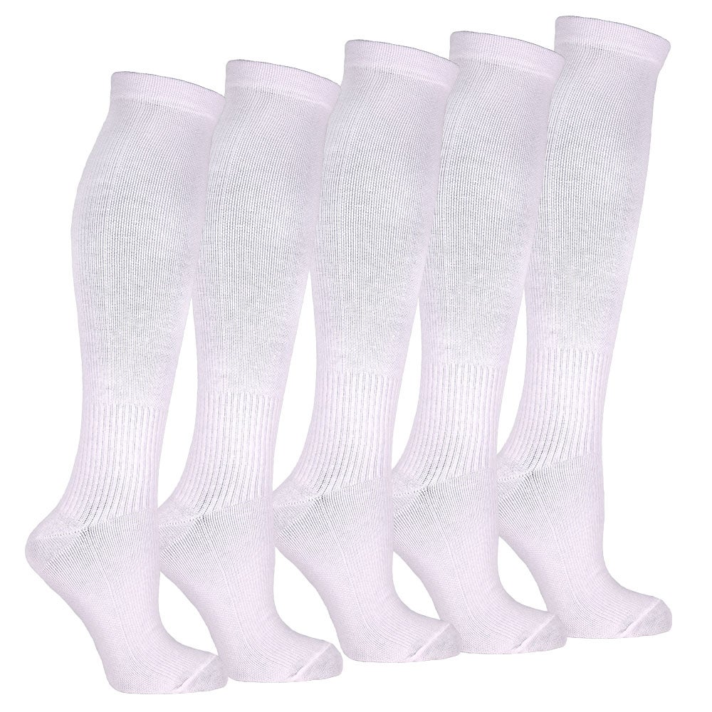 Stödstrumpor 5-pack, vit 36/40