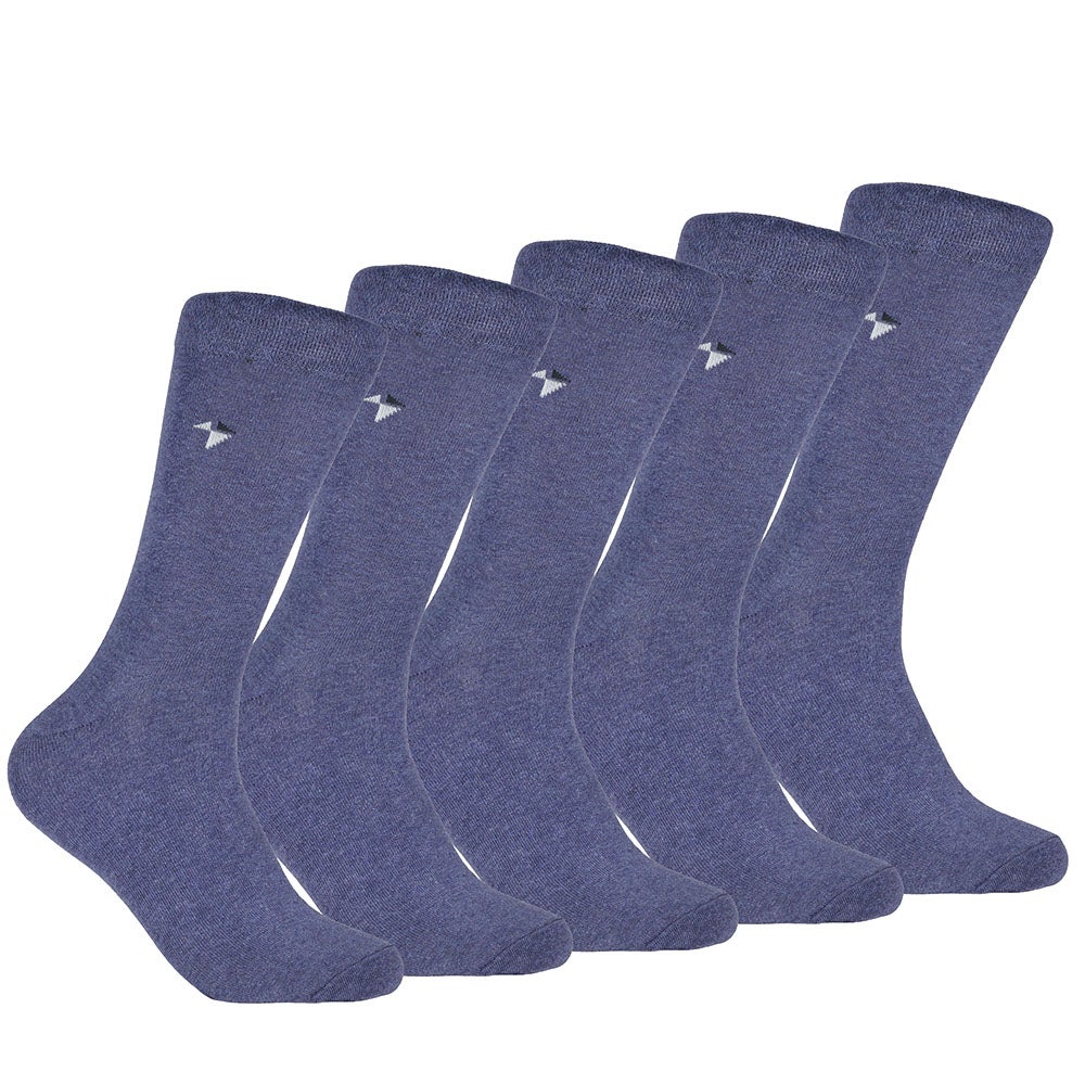 Bomullsstrumpa Easy, 5-pack Jeansblå 40/45