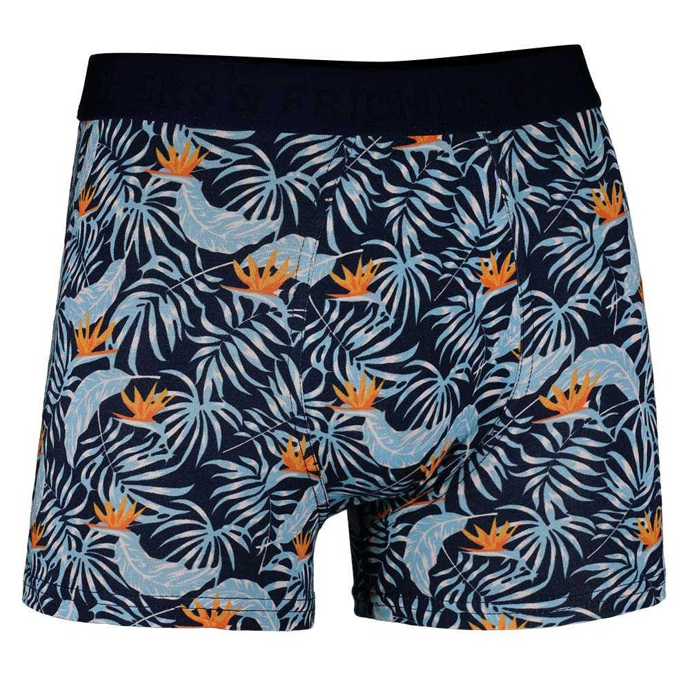 Boxershorts bambu Flower Marinblå S