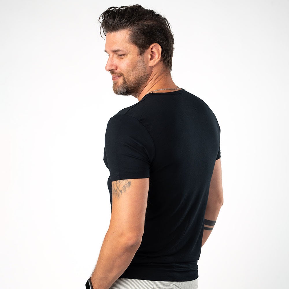 T-shirt bambu Oliver Svart S