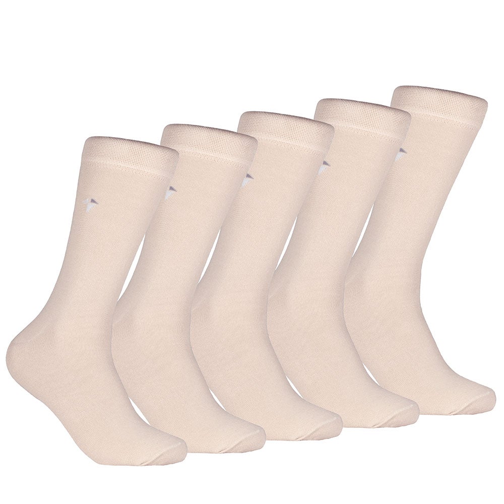 Bomullsstrumpa Easy, 5-pack Ljusbeige 40/45