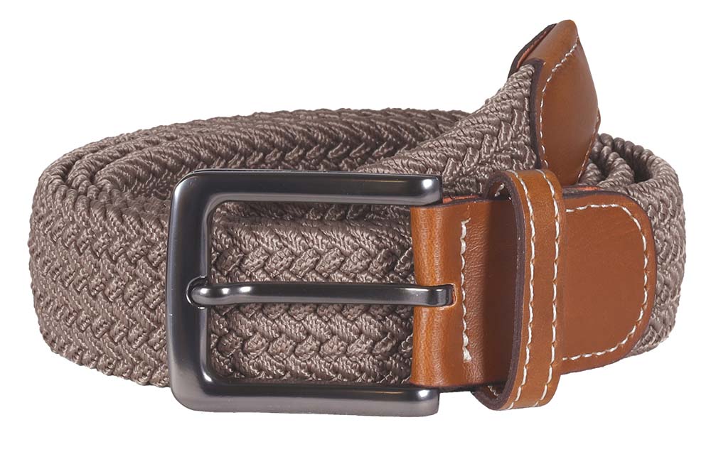 Flätat bälte, ljusbrun 80