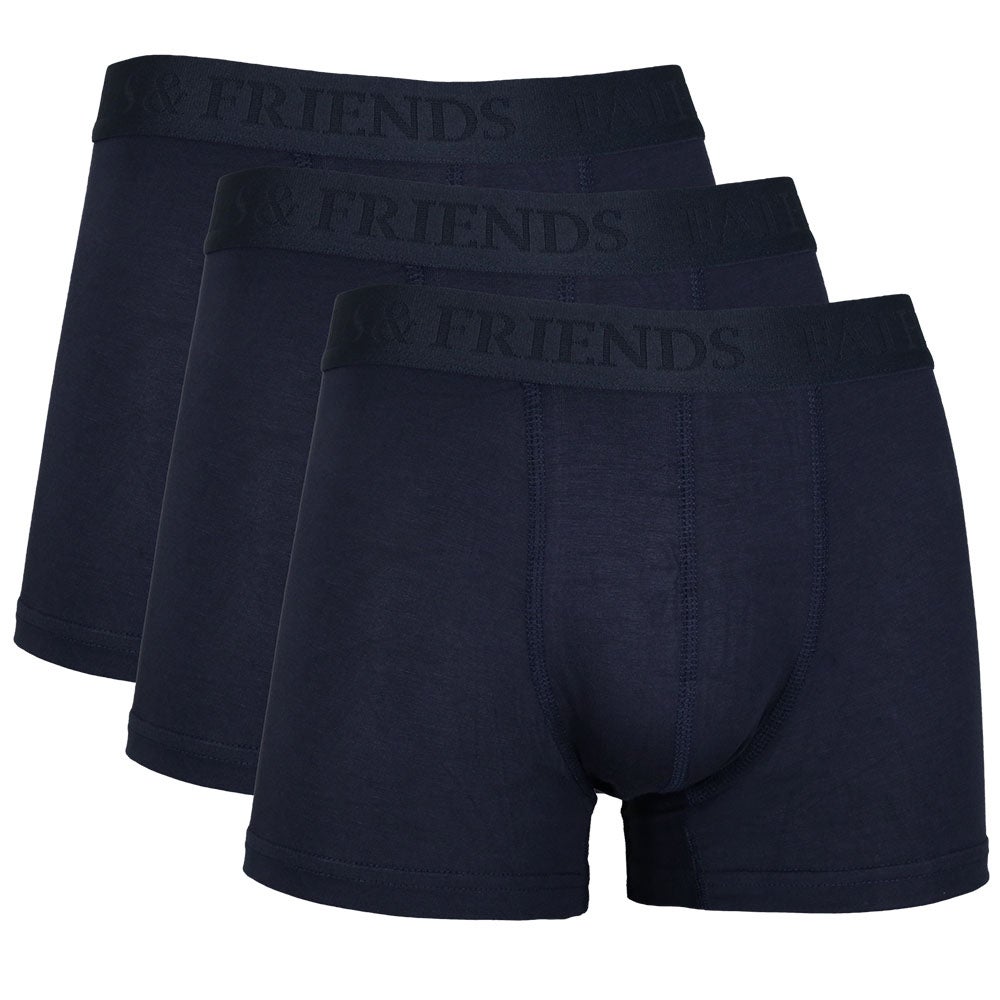 Boxershorts bambu Dante 3-pack marinblå S