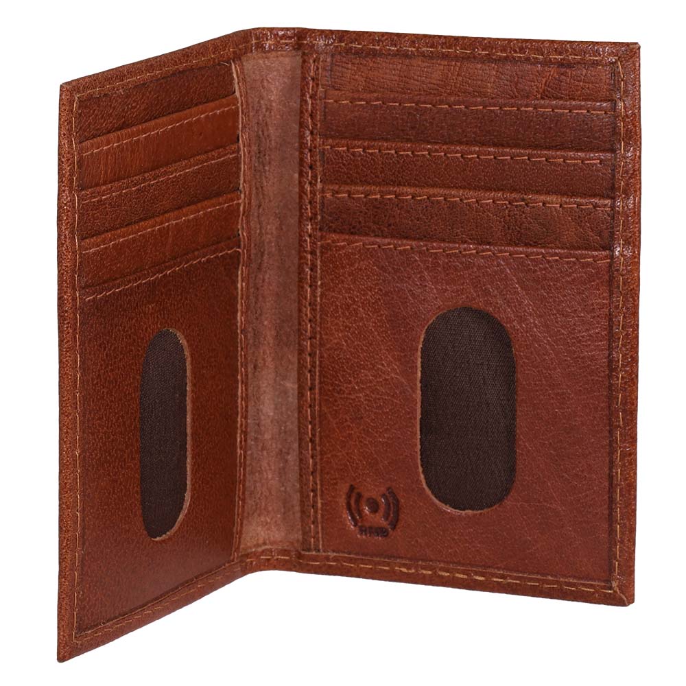 Korthållare vikbar 10-fack Cognac