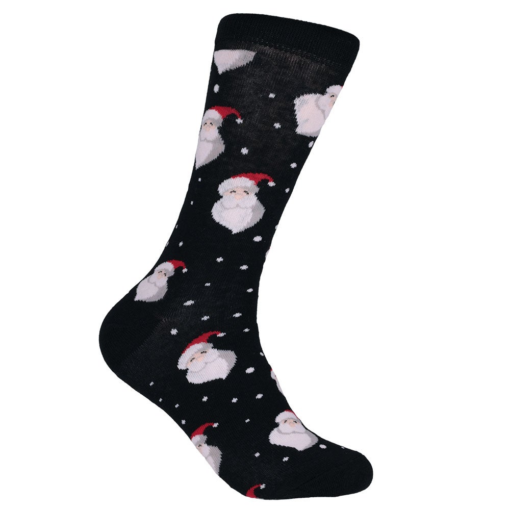 Bomullsstrumpa Jultomte svart 40/45