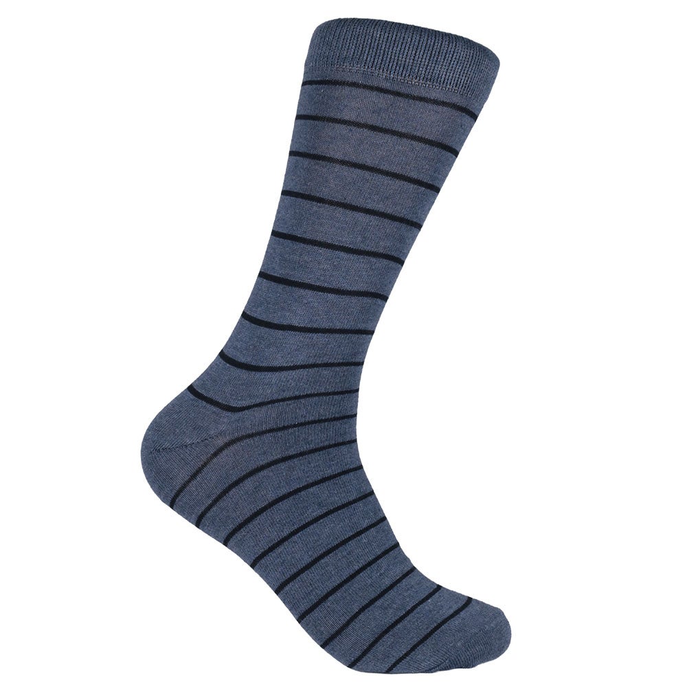 Bomullstrumpa 3-pack box jeansblå 40/45