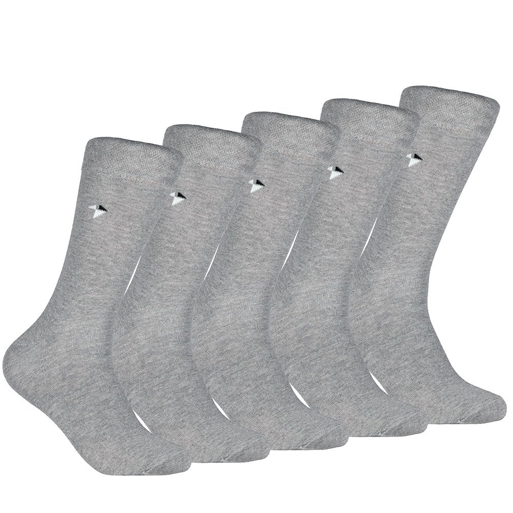 Bomullsstrumpa Easy, 5-pack Ljusgrå 40/45