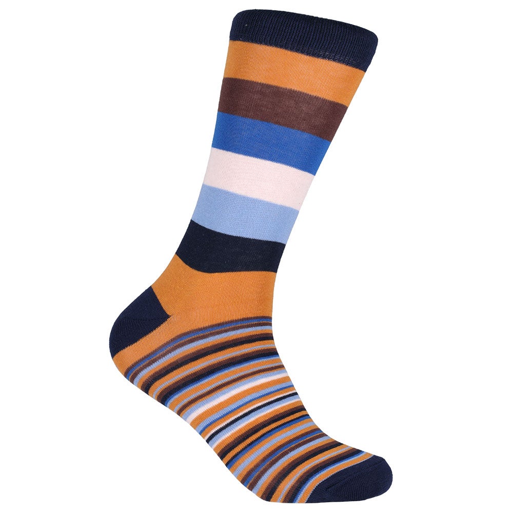 Bomullsstrumpa Bosse jeansblå 40/45