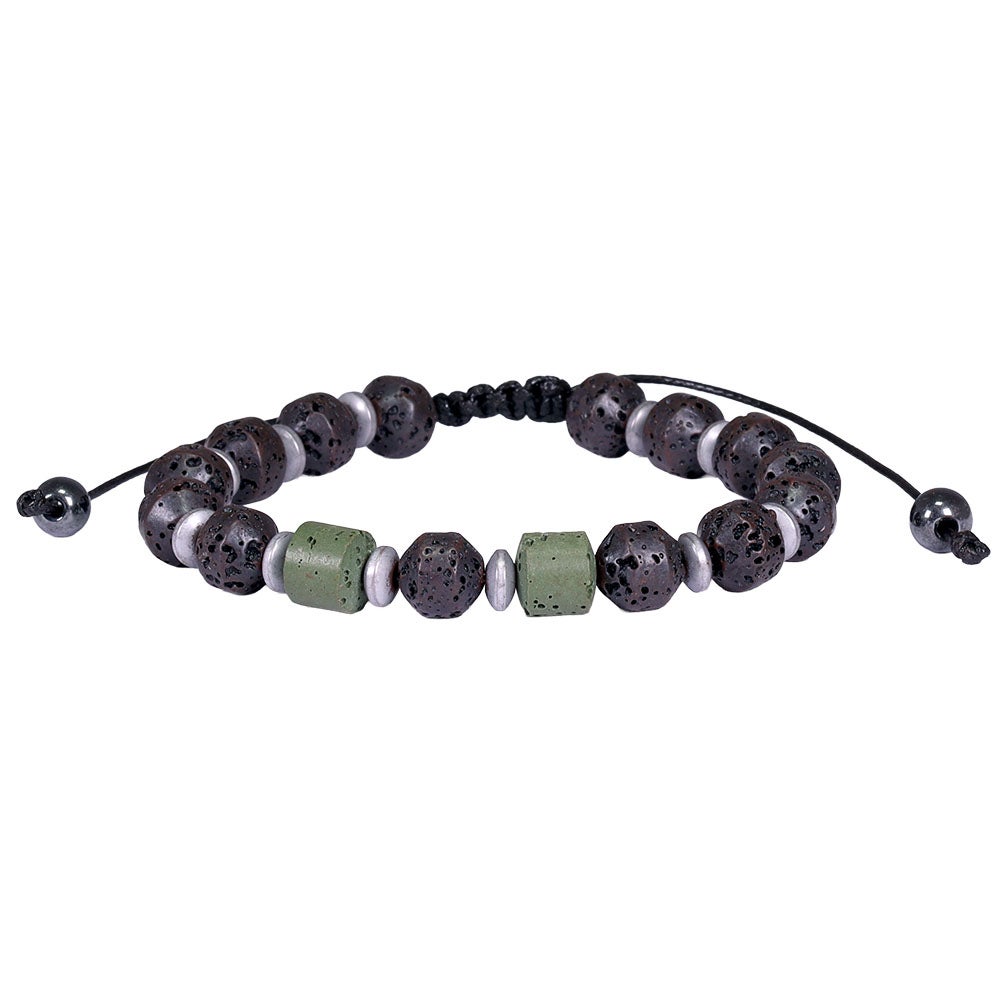 Pärlarmband Fryken, mörkgrå