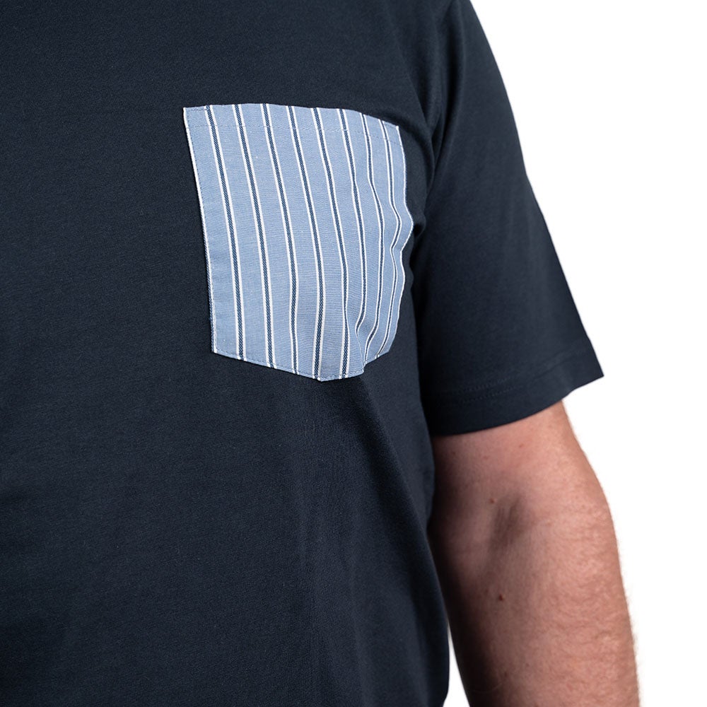 Pyjamas kort ärm rundhals blå S