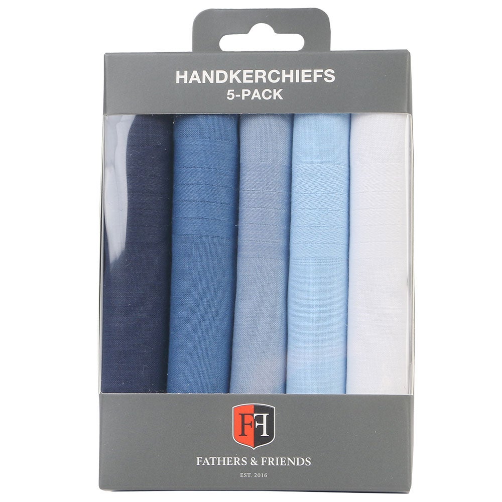 Näsdukar 5-pack blå onesize