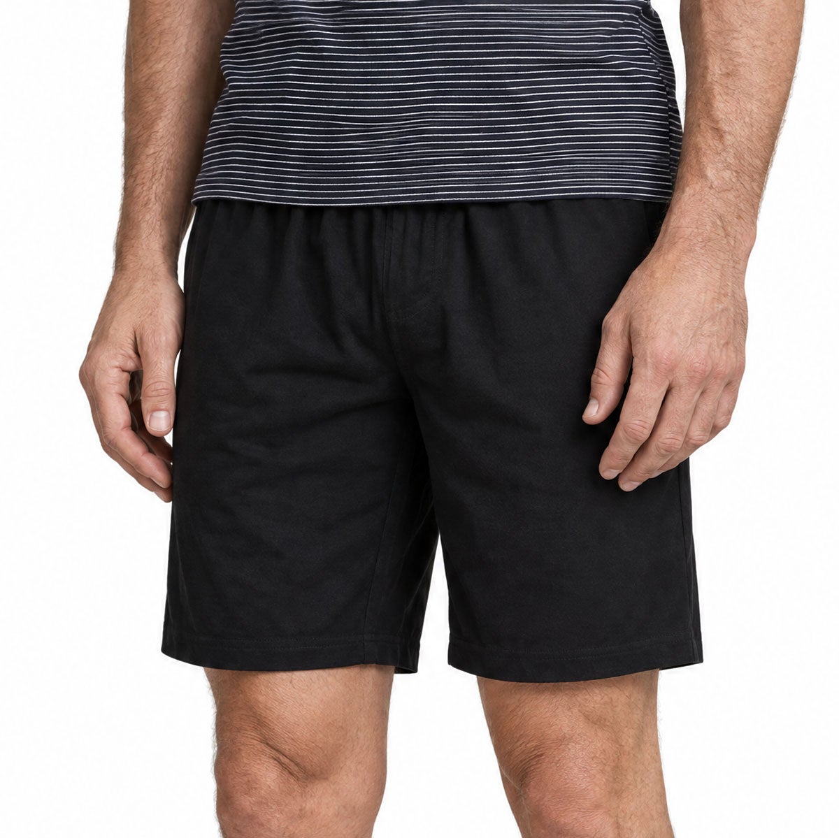 Pyjamas kort ärm svartrandig, S