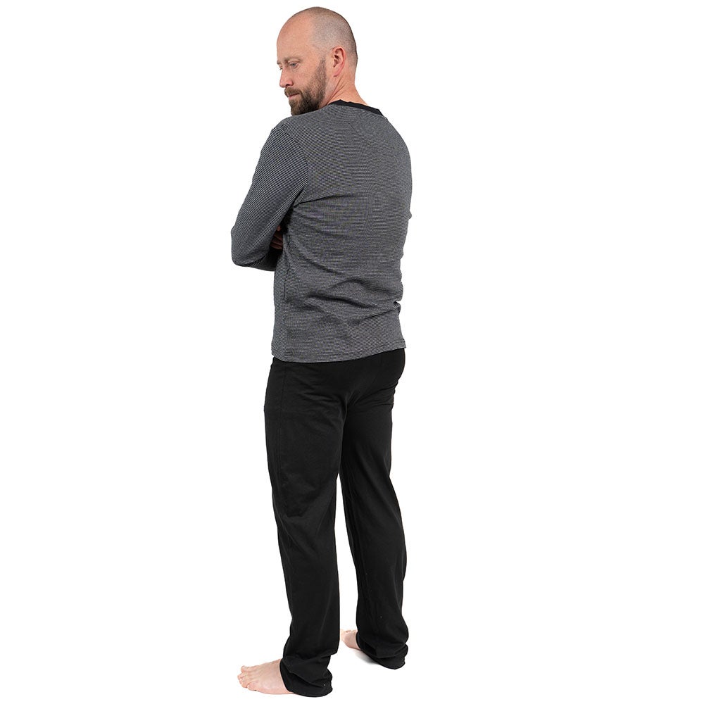 Pyjamas lång ärm svart S