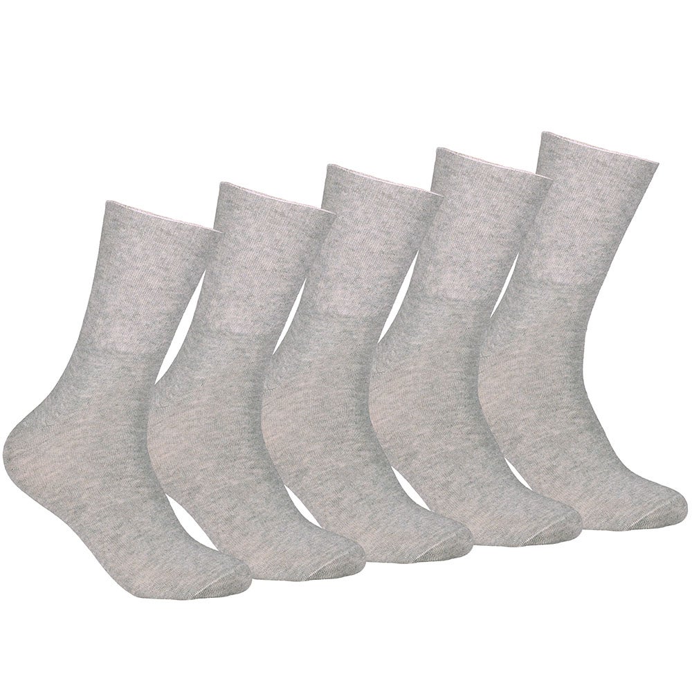 Bomullsstrumpa Loose, 5-pack Ljusgrå 40/45