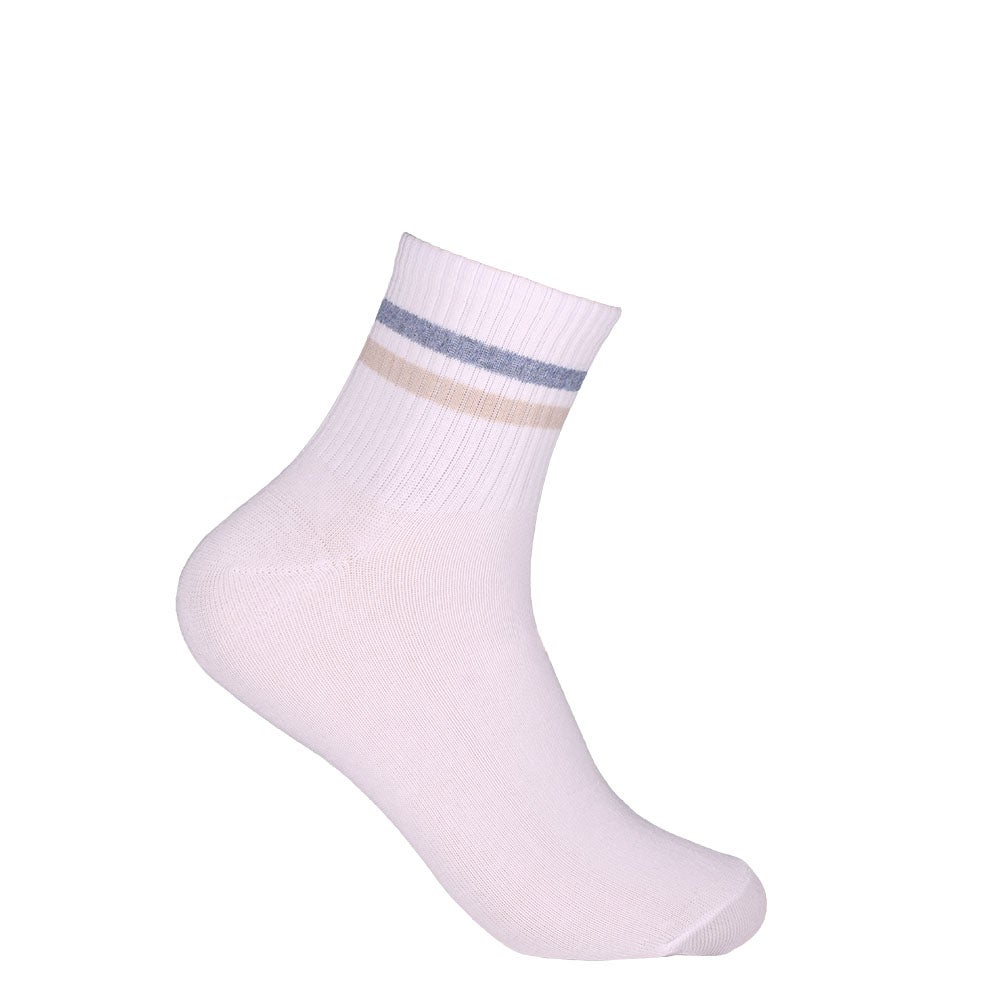 Bomullsstrumpa Matt vit 40/45