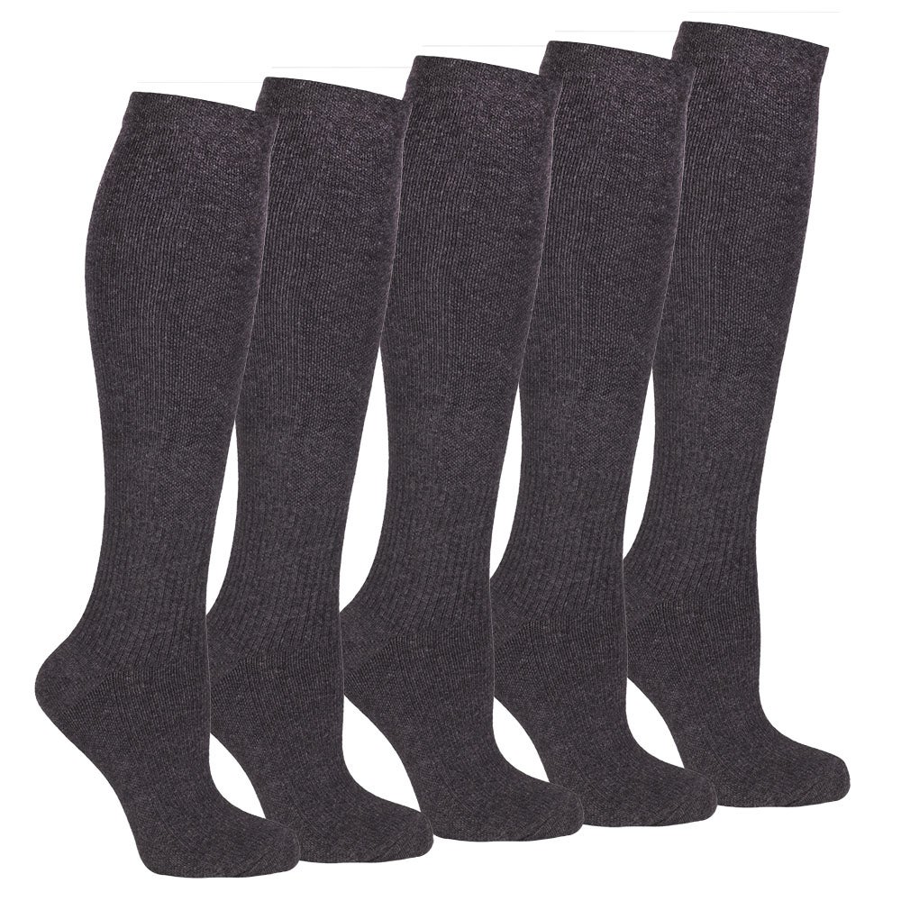 Stödstrumpor 5-pack, mörkgrå 36/40