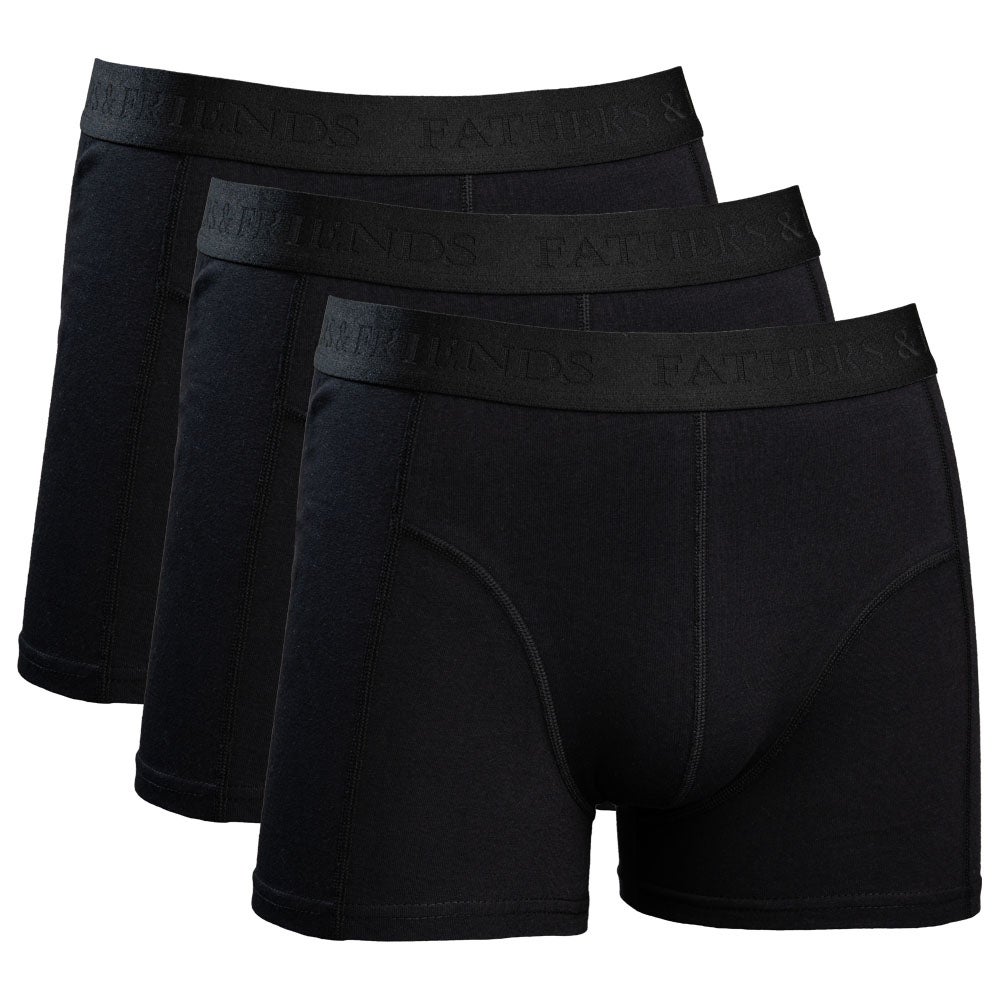Boxershorts bomull Erik 3-pack svart S
