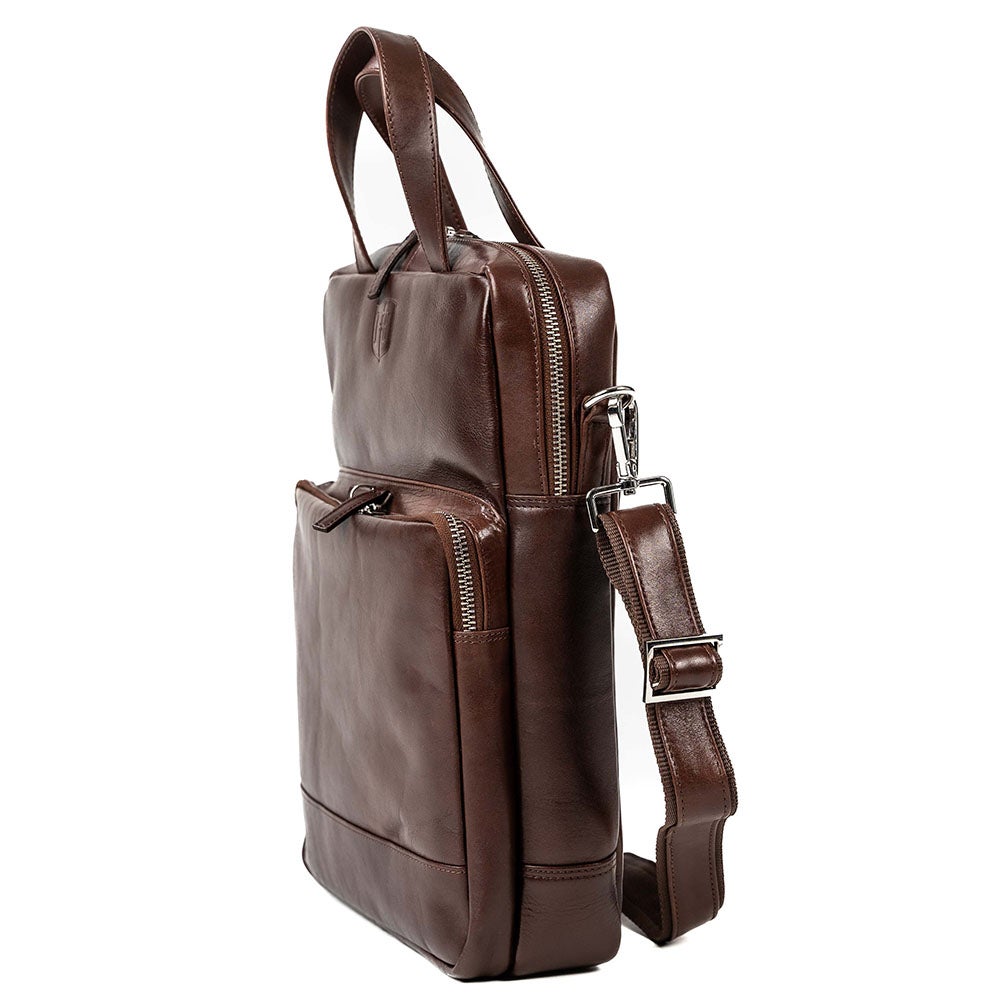 Axelremsväska Lissabon mörkbrun