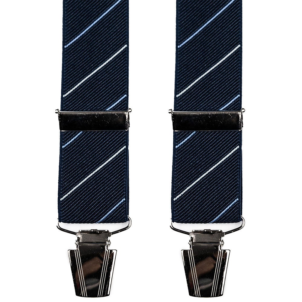 Hängslen Thin Stripe 30 mm marinblå