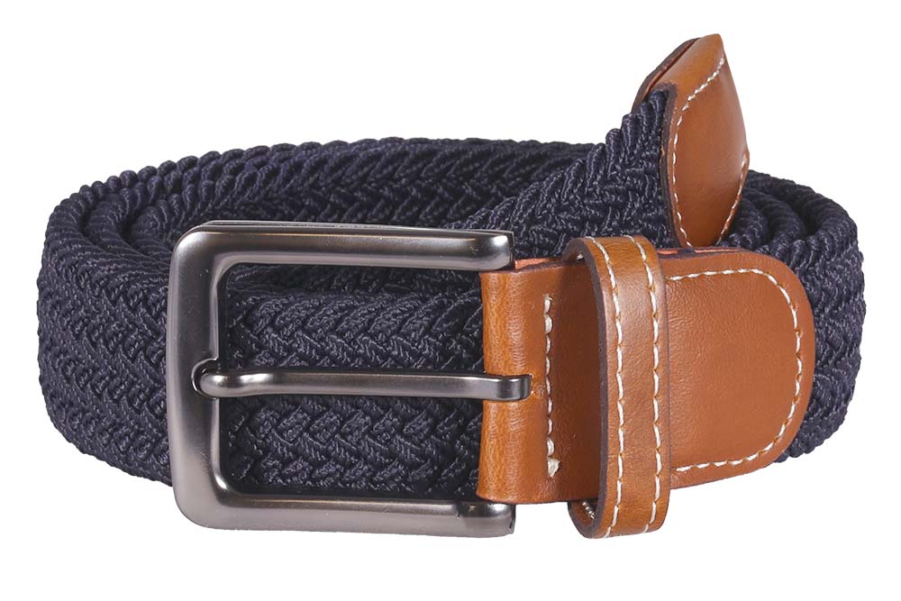 Flätat bälte, marinblå 80