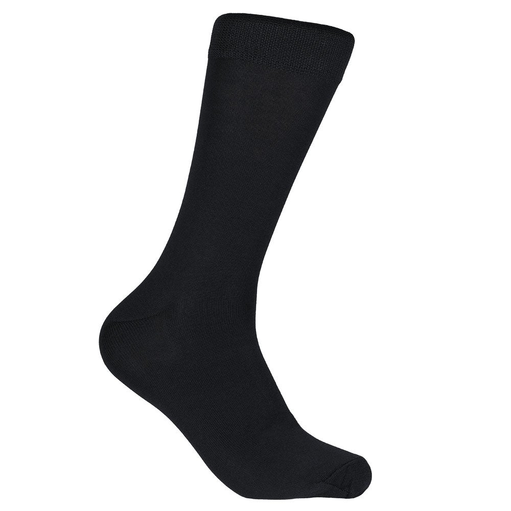 Bomullsstrumpa Johan merceriserad Svart 40/45